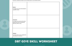 DBT GIVE Skill Worksheet Editable Fillable PDF Template For Counselors Psychologists Social Workers Therapists Etsy