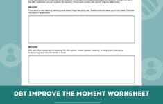 DBT Improve The Moment Worksheet Editable Fillable PDF Template For Counselors Psychologists Social Workers Therapists Etsy