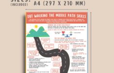 DBT Middle Path Coping Skills Handout Teens Kids Adults Dialectical Behavior Therapy Counseling Poster Mental Health Therapist Children Etsy