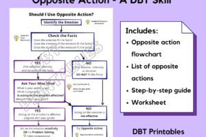 Dbt Therapy And Emotional Regulation Worksheets Flow Chart