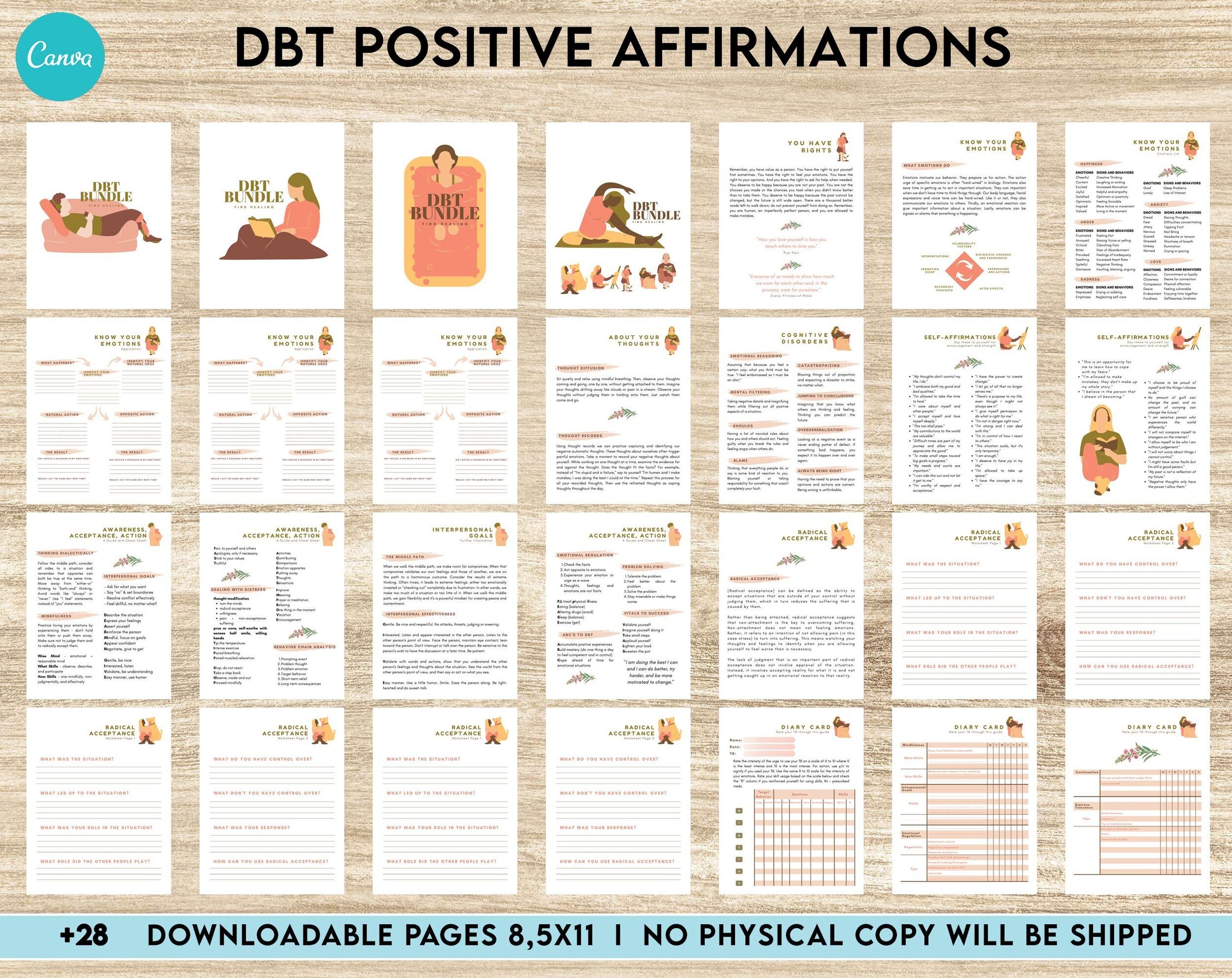 DBT Positive Affirmations Power Of Positive Self Talk KDP