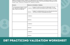 DBT Practicing Validation Worksheet Editable Fillable PDF Template For Counselors Psychologists Social Workers Therapists Etsy Norway