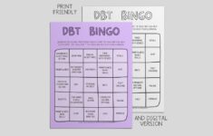 DBT Printables Bingo Worksheet DBT Skills Cheat Sheet LindsayBraman