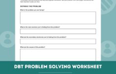 DBT Problem Solving Worksheet Editable Fillable PDF Template For Counselors Psychologists Social Workers Therapists Etsy