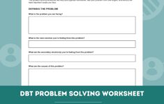 DBT Problem Solving Worksheet Editable Fillable PDF Template For Counselors Psychologists Social Workers Therapists Etsy