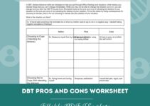 Dbt Pros And Cons Worksheet Fillable