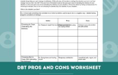 DBT Pros And Cons Worksheet Editable Fillable PDF Template For Counselors Psychologists Social Workers Therapists Etsy Finland