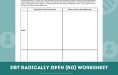 DBT Radically Open RO Worksheet Editable Fillable PDF Template For Counselors Psychologists Social Workers Therapists Etsy