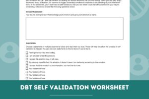Self-Validation Worksheet Dbt