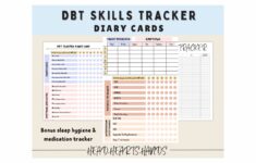 DBT Skills Tracker Dbt Diary Card Dialectical Behavior Therapy DBT Cheat Sheet DBT Therapy C ptsd Mood Tracker Bpd Coping Skills Etsy