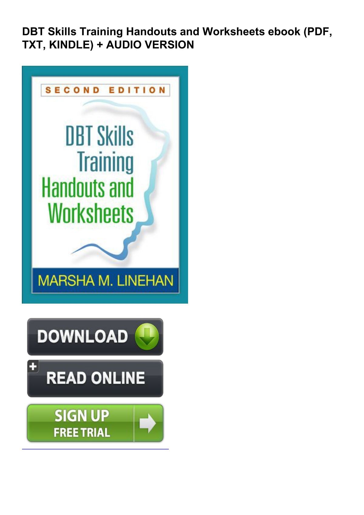 Dbt Skills Training Handouts And Worksheets Free Pdf