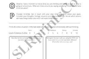 Dbt Stop Skill Worksheet Pdf