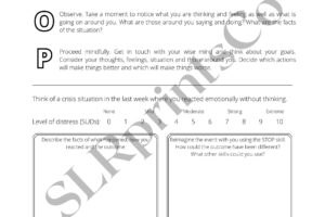 Dbt Stop Skill Worksheet Free