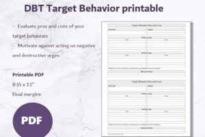 Dbt Target Behavior Worksheet