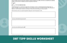 DBT TIPP Skills Worksheet Editable Fillable PDF Template For Counselors Psychologists Social Workers Therapists Etsy