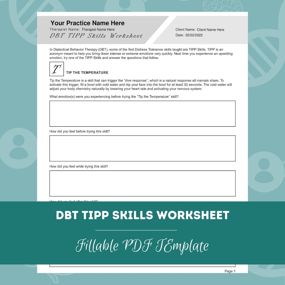 Tipp Skills Dbt Worksheet