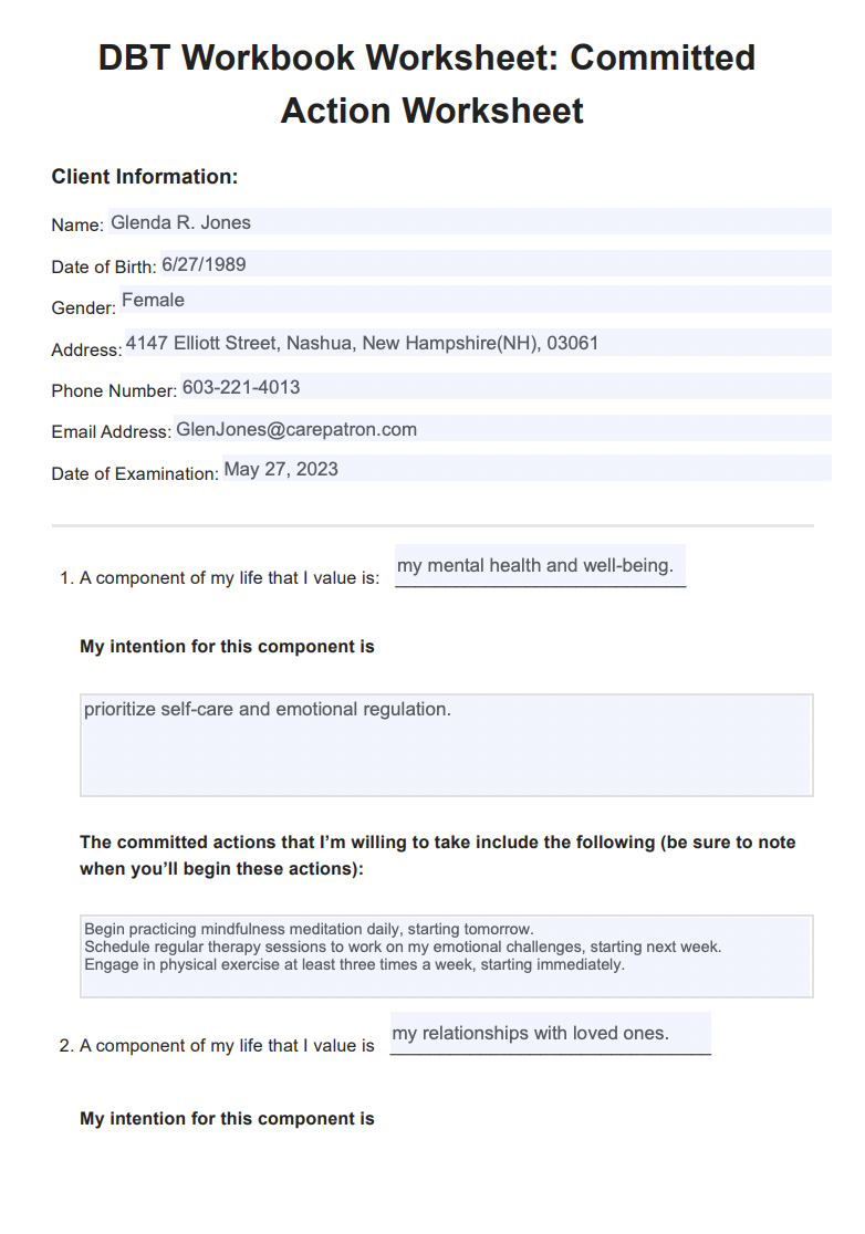 DBT Workbook Example Free PDF Download