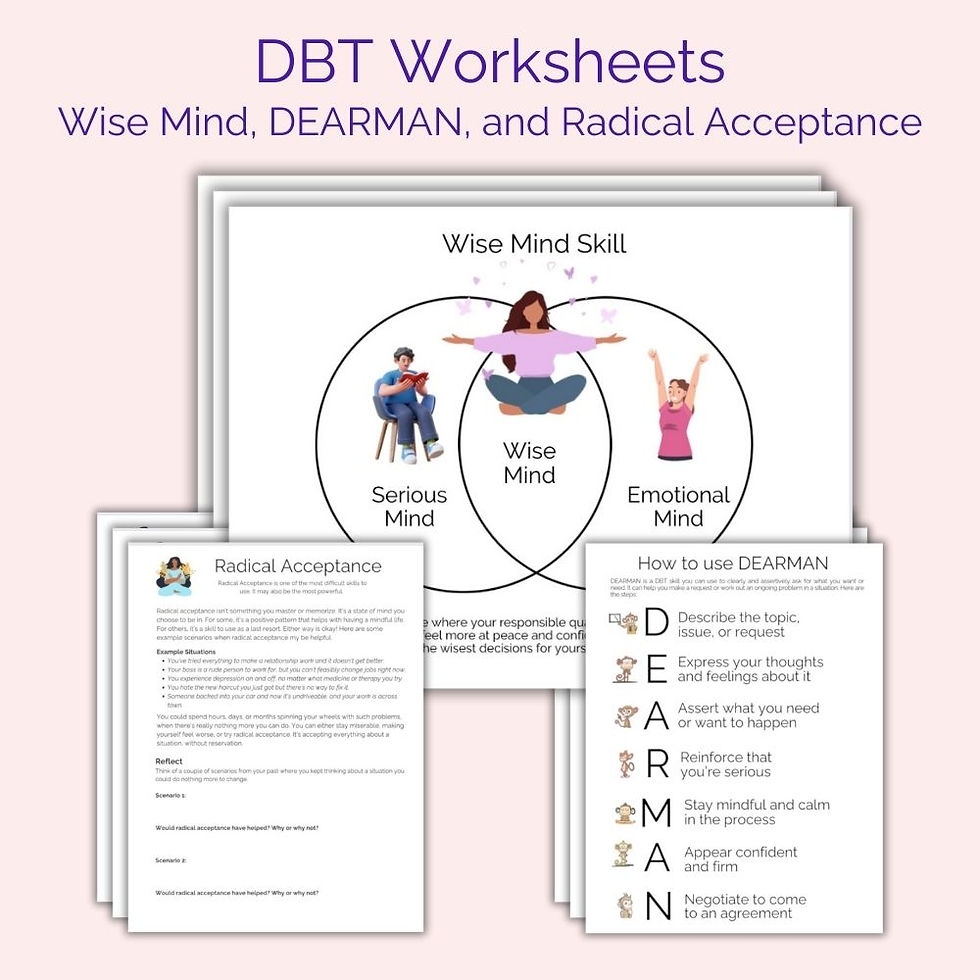 DBT Worksheets And Activities