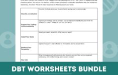 DBT Worksheets Bundle Editable Fillable Printable PDF Templates Counselors Psychologists Psychiatrists Social Workers Therapists Etsy