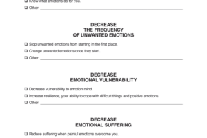 Emotional Regulation Dbt Worksheets Pdf