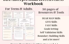 DBT Worksheets For Interpersonal Effectiveness DBT Workbook DBT Skills Therapy Worksheets Coaching Worksheets dear Man Skill Give Skill Etsy