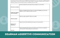 DEARMAN Assertive Communication Worksheet Editable Fillable PDF Template For Counselors Psychologists Social Workers Therapists Etsy