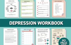 Depression Workbook Mental Health Journal Therapy Bundle CBT Worksheets DBT Skills Etsy