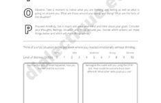 Distress Tolerance Stop Skill Handout And Worksheet Etsy