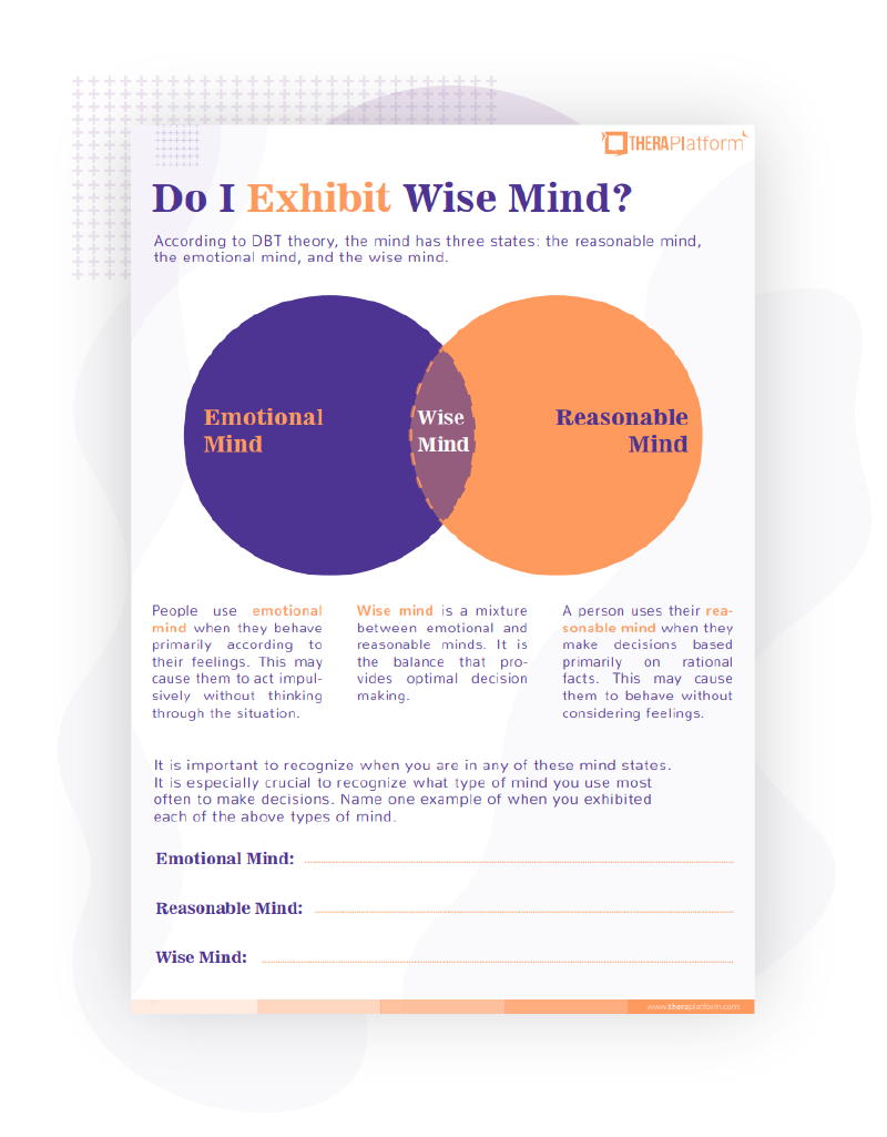 Dbt Worksheets Wise Mind