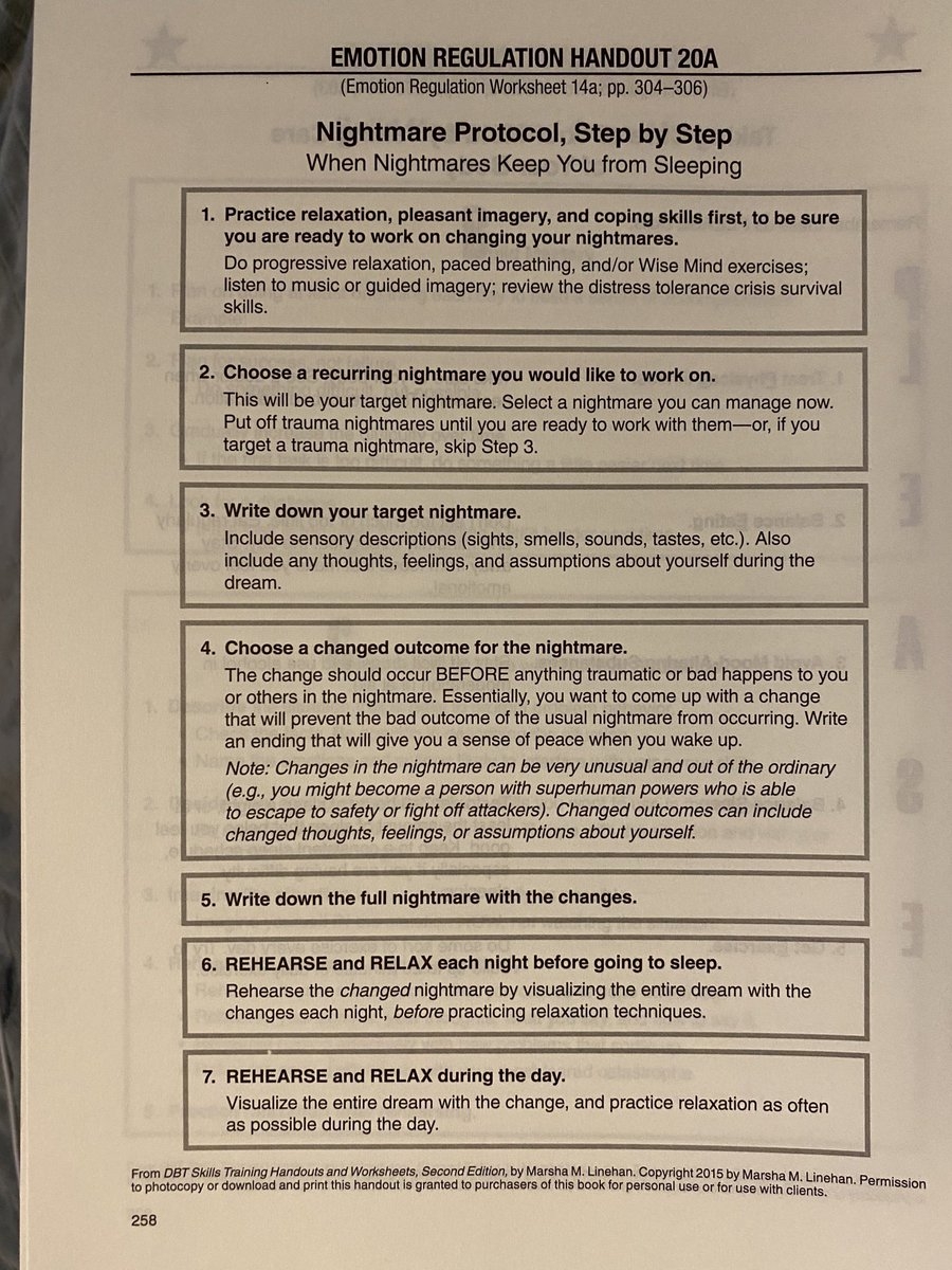 Emily On X Nightmare Protocol Step By Step From DBT If You Haven t Done DBT It May Be Harder With Not Knowing The Distress Tolerance Crisis Survival Skills Or Wise Mind Exercises 