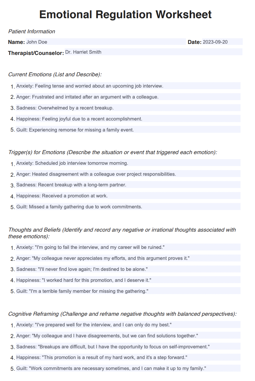 Dbt Emotion Regulation Skills Worksheets