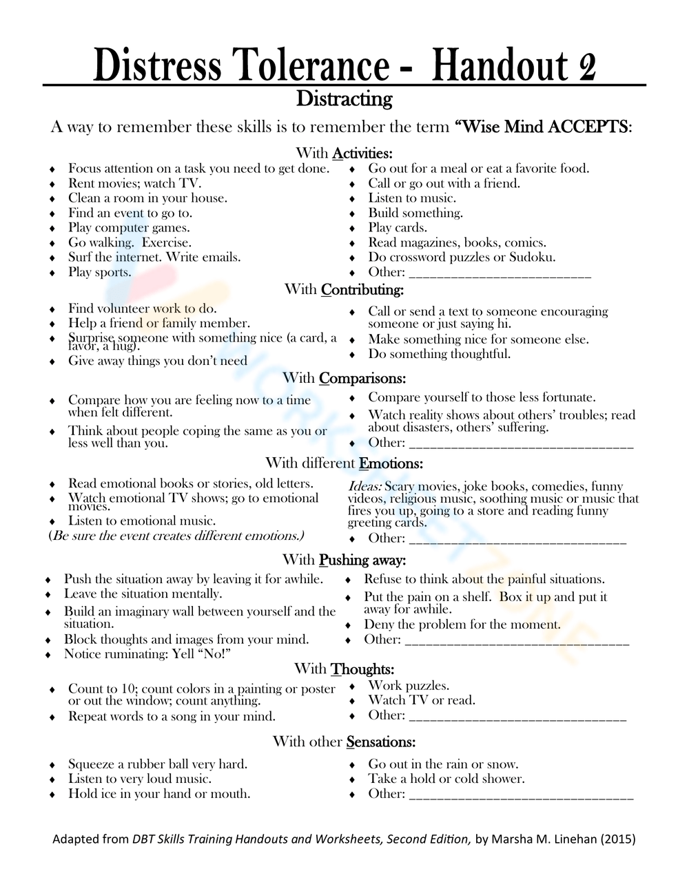 Free Printable Wise Mind Worksheet Collection For All Ages