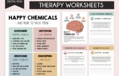 Happiness Chemicals Therapy Worksheets Anxiety Relief Social Psychology Therapy Office Decor Mental Health Happy Chemicals DBT CBT Etsy