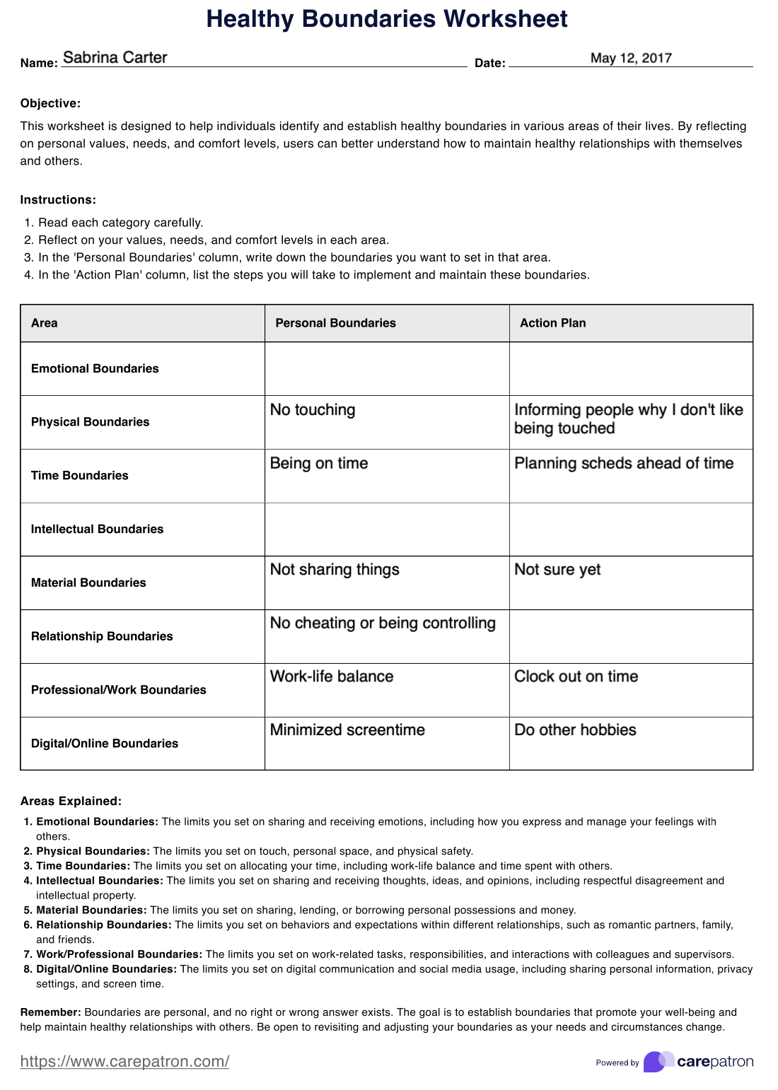 Dbt Boundaries Worksheets For Adults