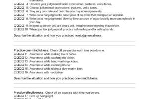 Mindfulness Dbt Worksheet