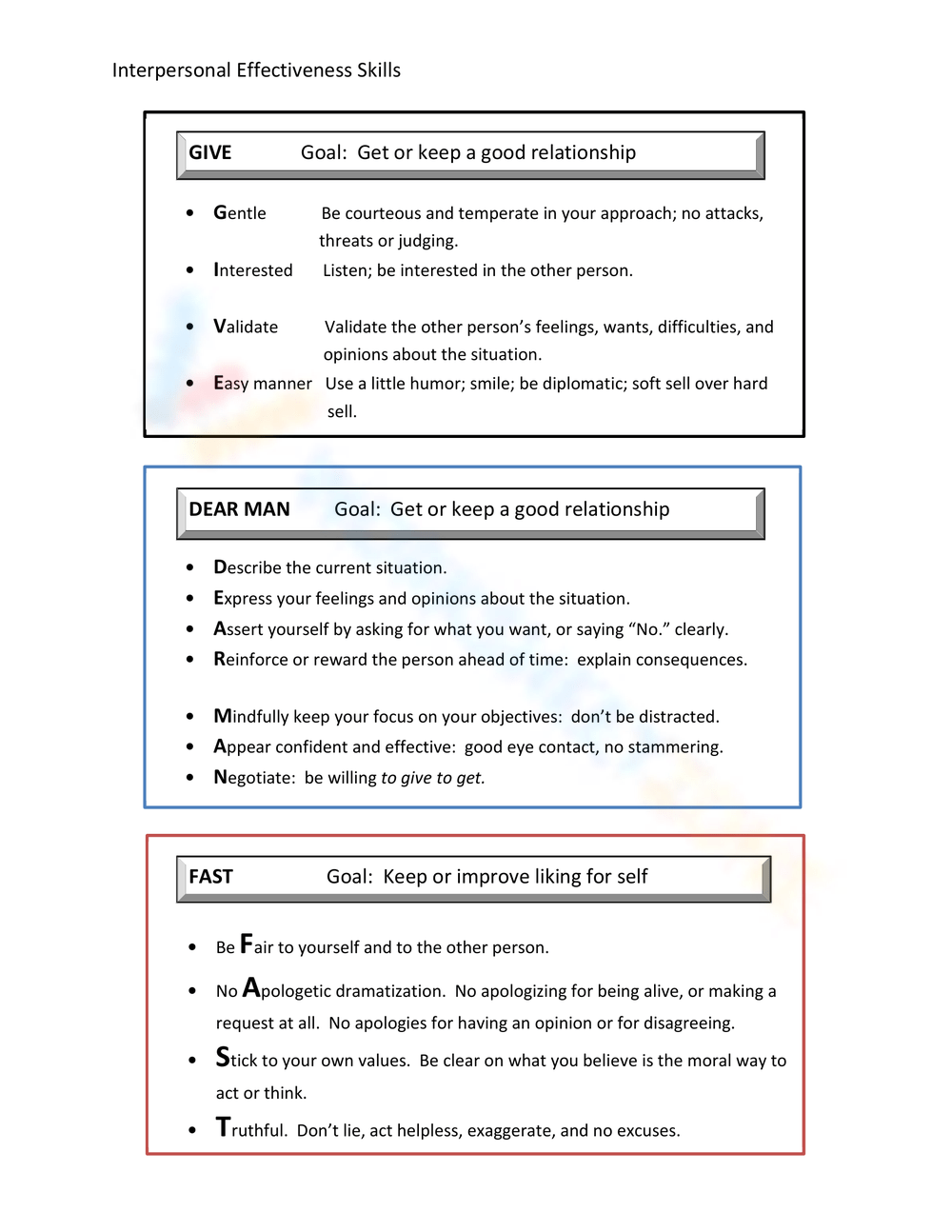 Dbt Interpersonal Effectiveness Worksheets Dearman