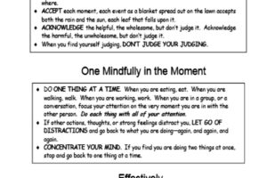 Non Judgemental Stance DBT Worksheet