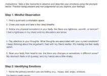 Understanding And Labelling Emotions Dbt Worksheet