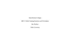 PDF Book Review Critique DBT Skills Training Handouts And Worksheets Bev Pierlow Tiffin University