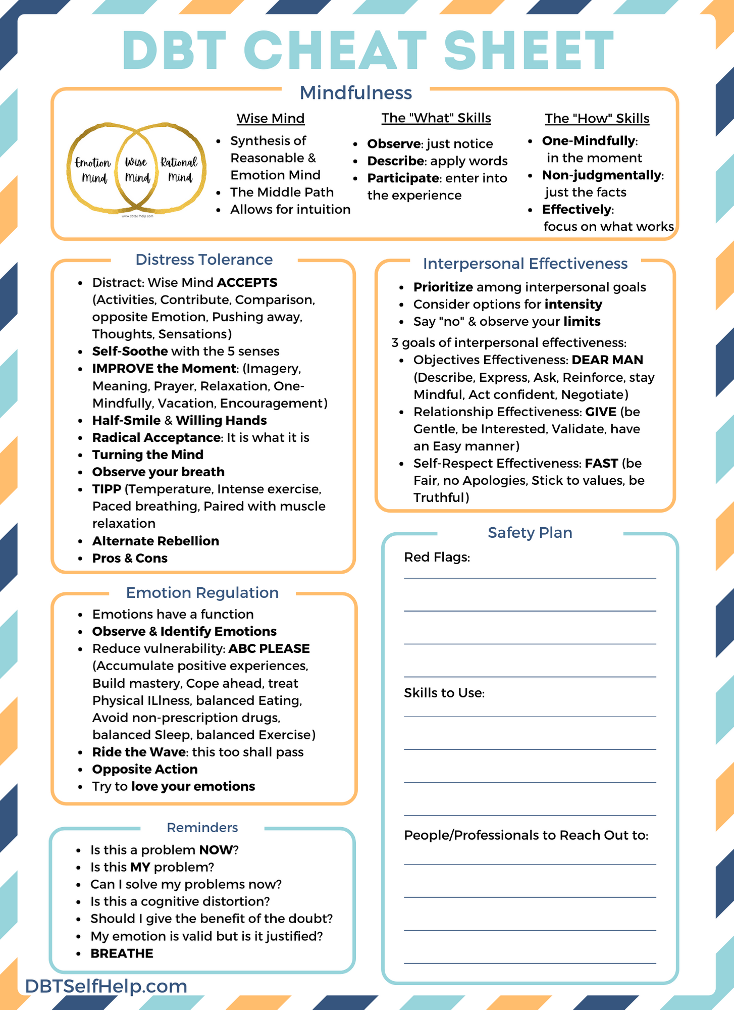 Printable Dbt Skills Worksheets Worksheets Library