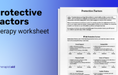 Protective Factors Worksheet Therapist Aid