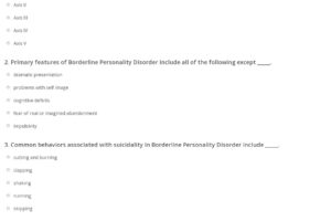 Worksheet For Borderline Personality Disorder