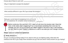 Radical Acceptance Worksheet Etsy