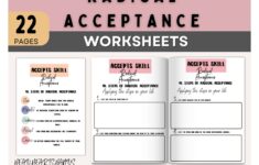 Radical Acceptance Worksheets Distress Tolerance Worksheets DBT Worksheets CBT Worksheets ACT Worksheets Emotional Regulation cptsd Etsy
