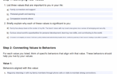 Rehearsing Values based Behavior DBT Worksheet Example Free PDF Download