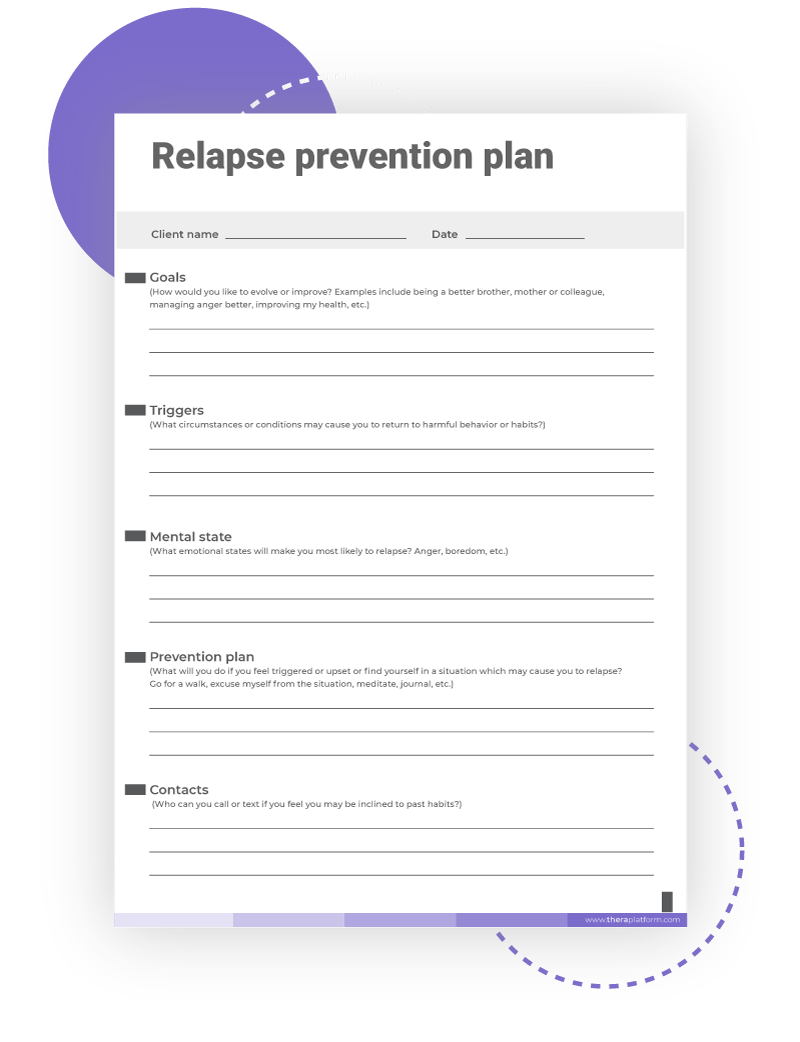 Dbt Relapse Prevention Worksheet