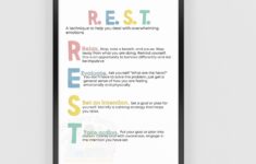 REST Technique Calming Strategy DBT Skill Mental Health Print Calm Corner Print School Counselor Coping Skills Etsy