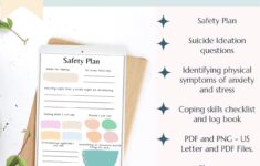 Safety Plan Worksheets Crisis Plan Workbook Counseling Tool BPD Therapy Office Decor Therapy Worksheets Therapy Tools Resources DBT Etsy