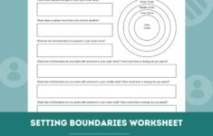Setting Boundaries Worksheets Editable Fillable Printable PDF Counselors Psychologists Psychiatrists Social Workers Therapists Etsy