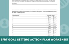 SFBT Goal Setting Action Plan Worksheet Editable Fillable PDF Template For Counselors Psychologists Therapists Etsy